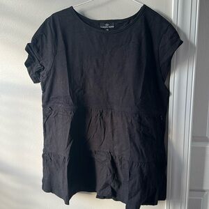 Nursing Queen Black Short Sleeve Maternity/Nursing Top